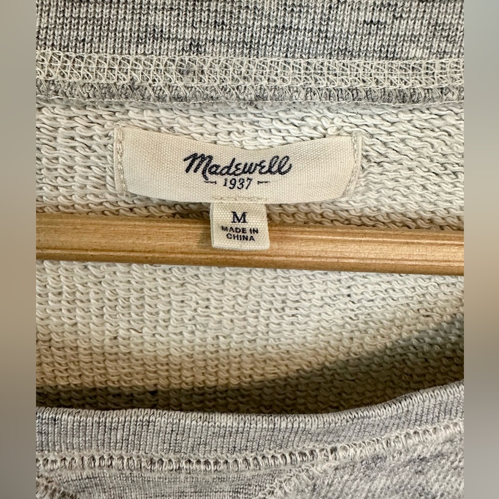 MADEWELL Long-Sleeve Gray Sweater size Medium - Picture 7 of 8